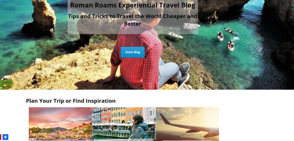 Roman Roams Experiential travel blog homepage