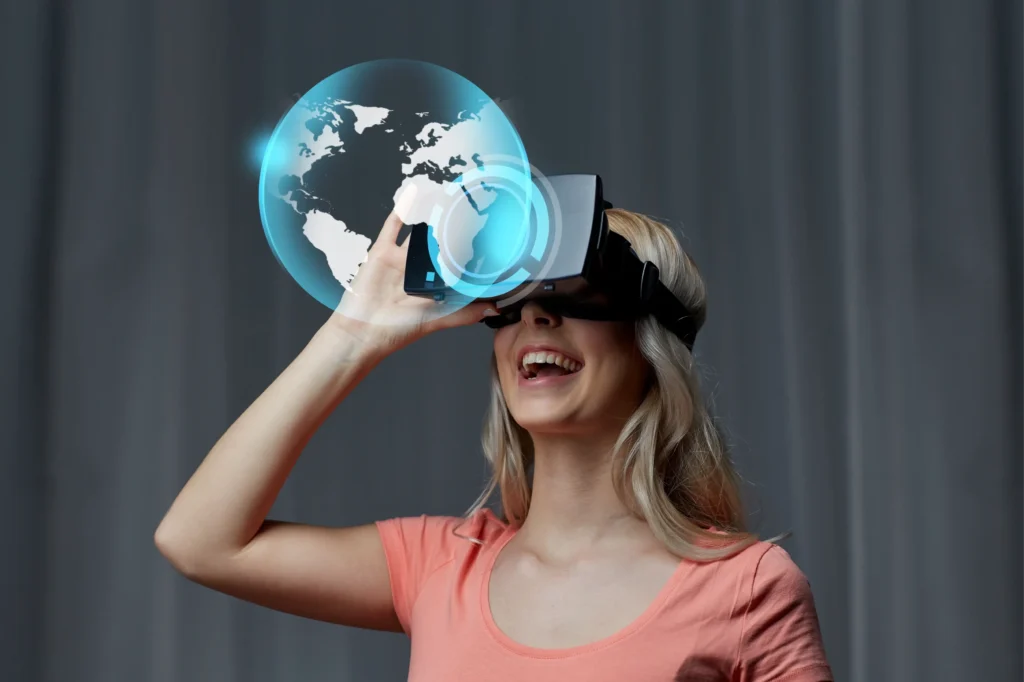 Virtual reality technology visualizing the future of travel and digital tourism experiences